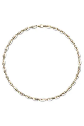 Ada White Enamel Necklace