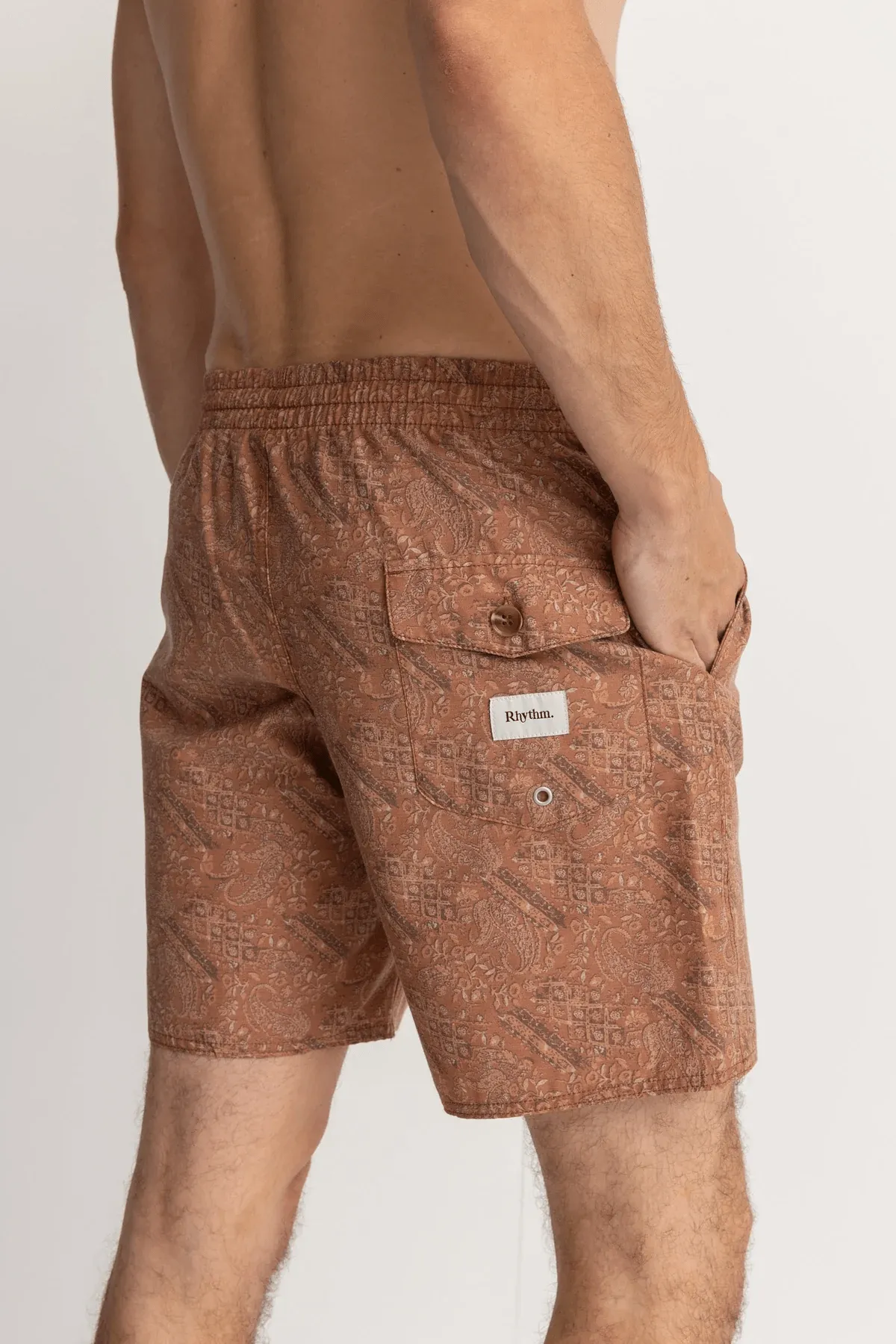 Adia Paisley Beach Short - Cedar