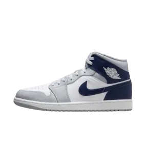 Air Jordan 1 Mid Wolf Grey Midnight Navy