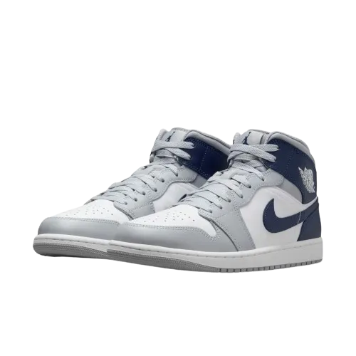 Air Jordan 1 Mid Wolf Grey Midnight Navy