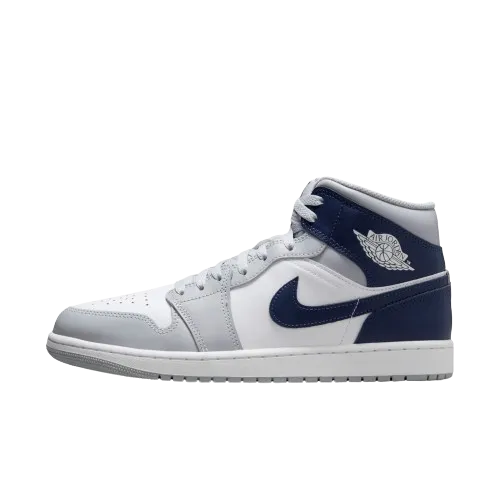 Air Jordan 1 Mid Wolf Grey Midnight Navy