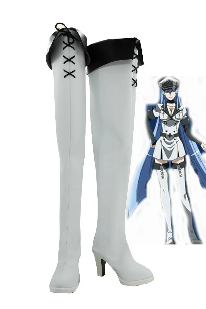 Akame ga KILL! Esdeath General d'Empire Bottes Cosplay Chaussures