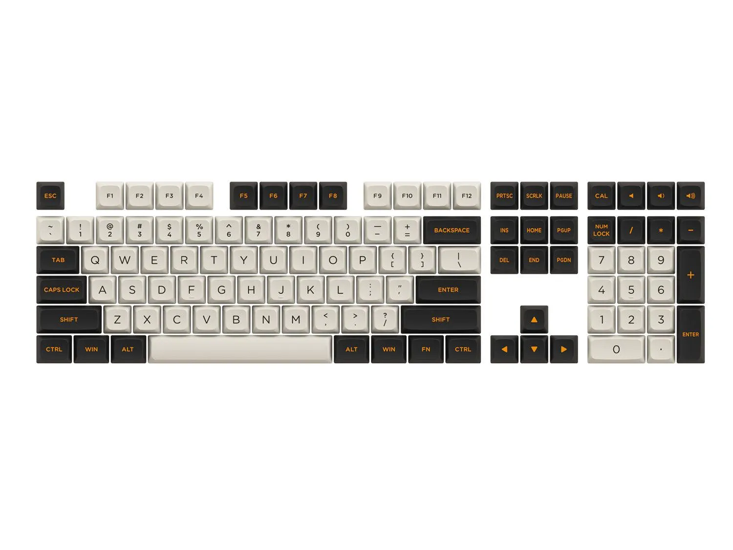 Akko Carbon Retro PBT Keycaps Set ASA Low Profile 155 Keys