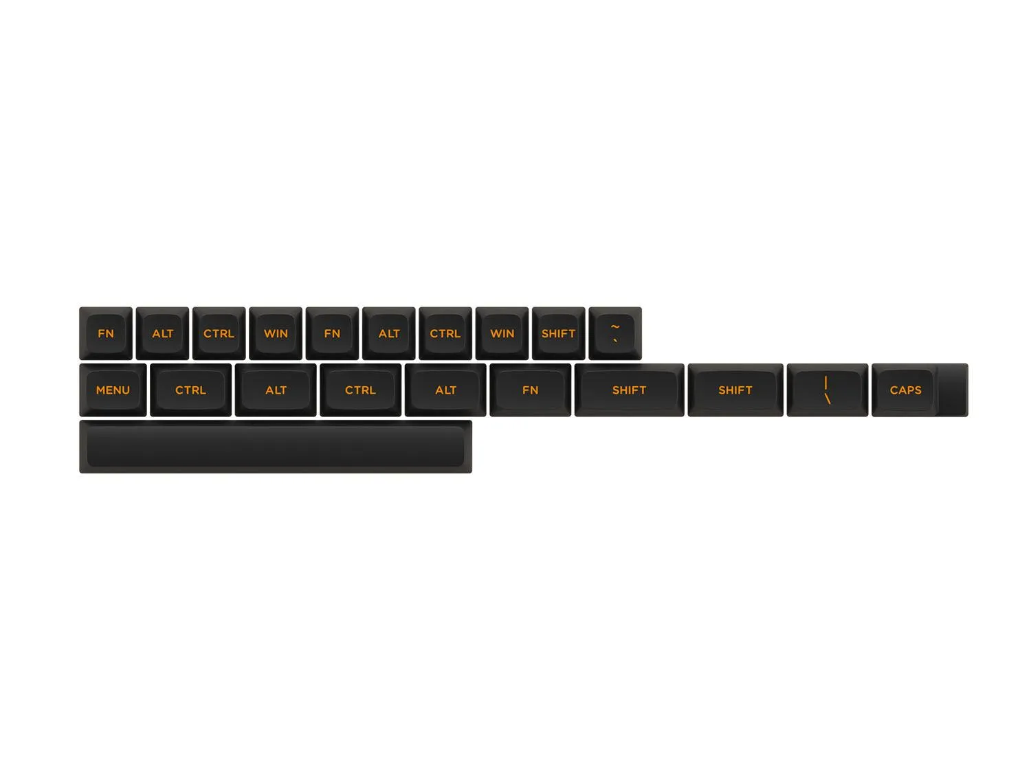 Akko Carbon Retro PBT Keycaps Set ASA Low Profile 155 Keys