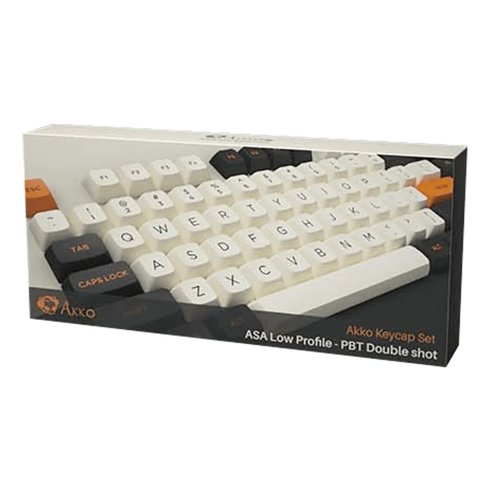 Akko Carbon Retro PBT Keycaps Set ASA Low Profile 155 Keys