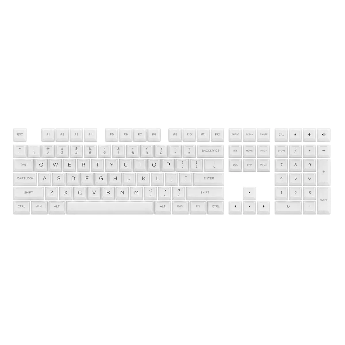 Akko Clear White V2 Transparent Keycaps Set ASA 155 KEYS