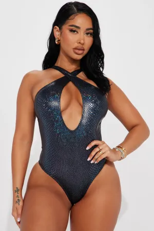 Amaya Halter 1 Piece Swimsuit - Gunmetal