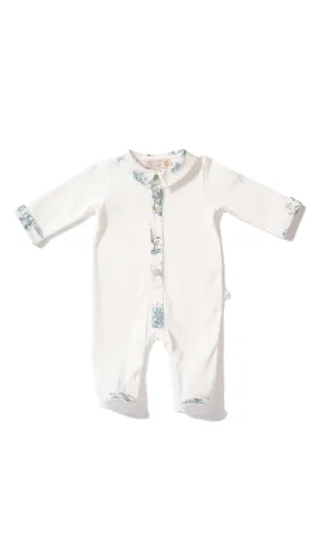 Babygrow & Matching Hat - Blue Toile de Jouy