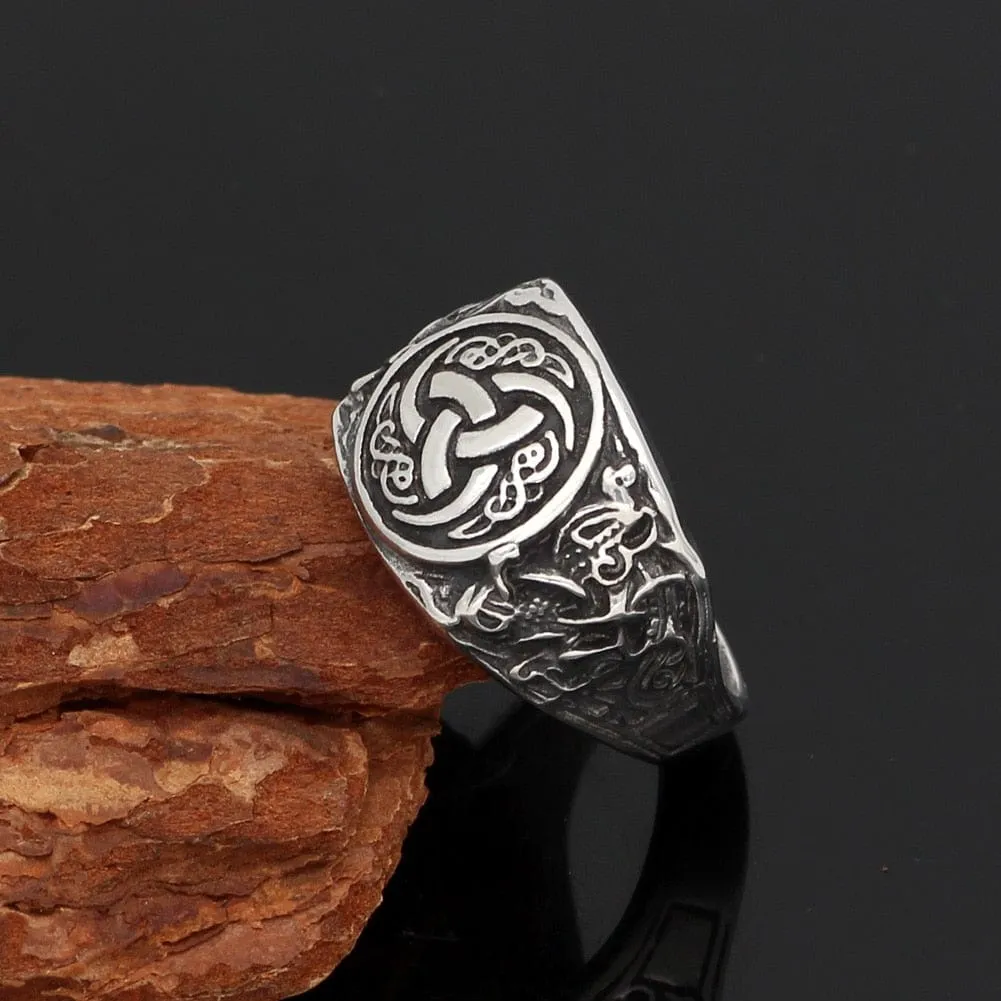 Bague triple corne d'Odin