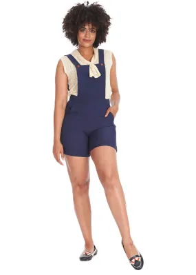 Banned June 40's Playsuit Navy Blue