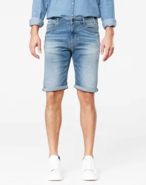 Bermuda slim en jean délavé