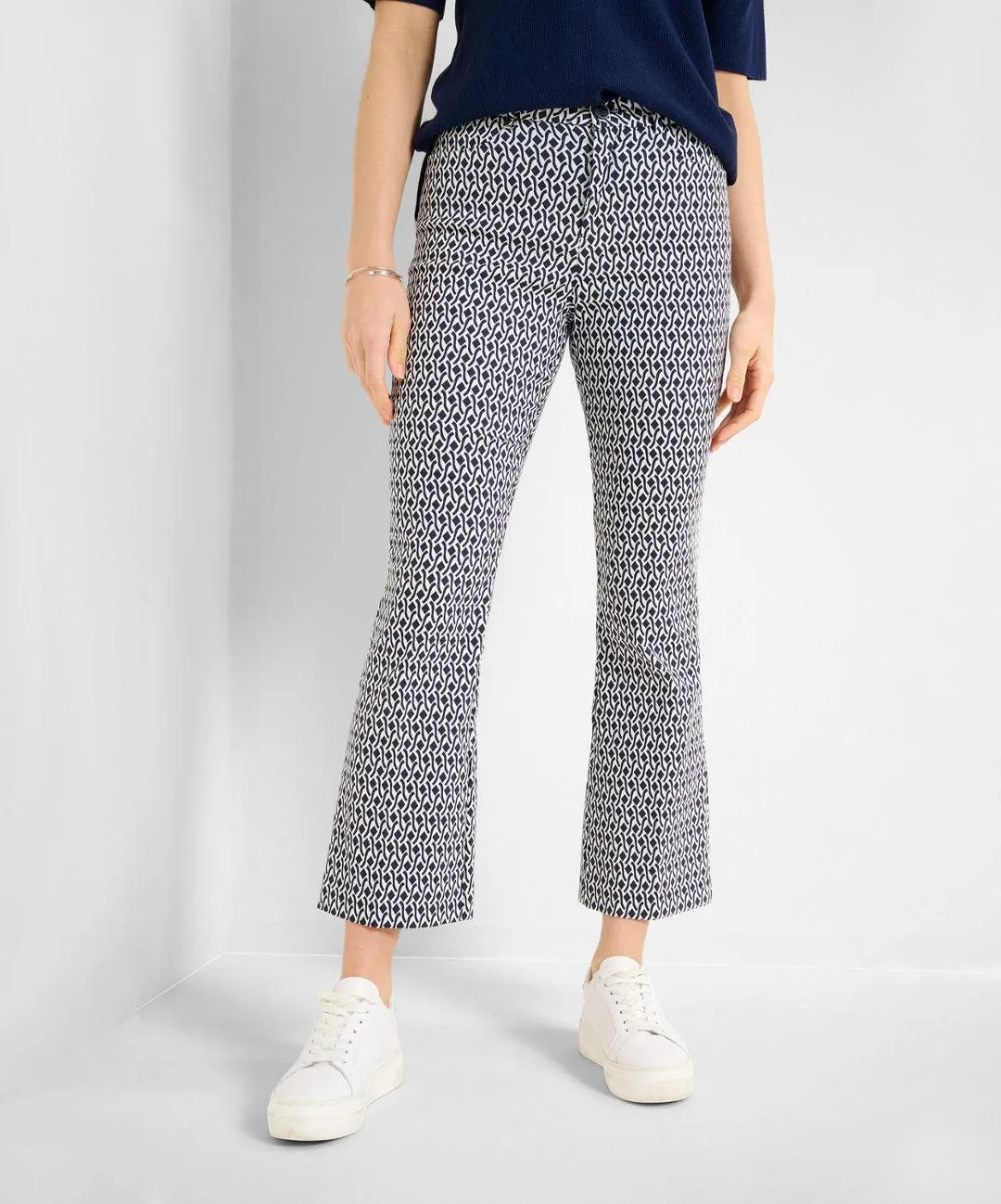 BRAX - Shakira - Pantalon raccourci à motif jacquard