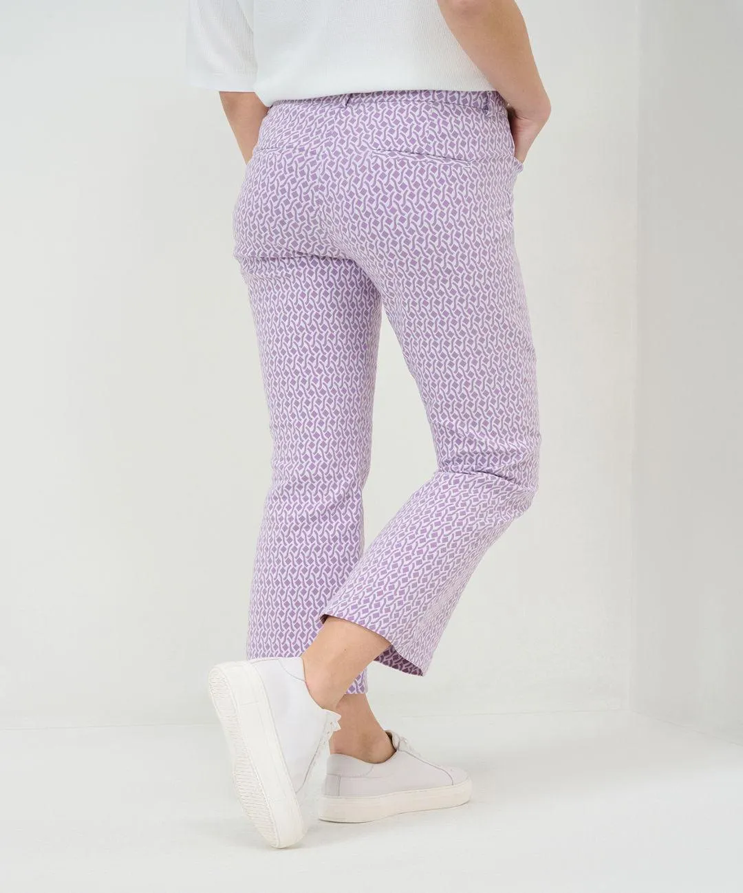 BRAX - Shakira - Pantalon raccourci à motif jacquard