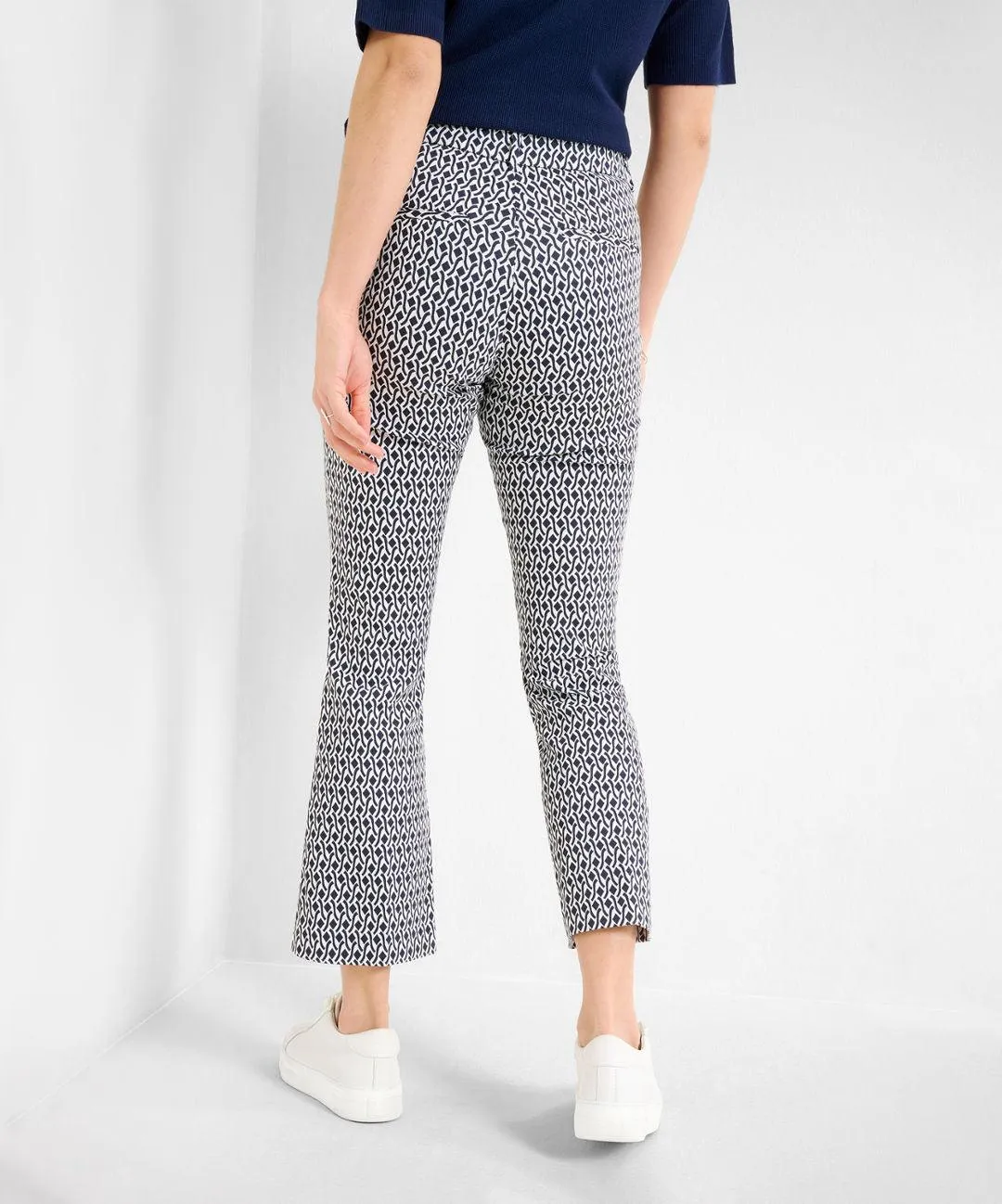 BRAX - Shakira - Pantalon raccourci à motif jacquard