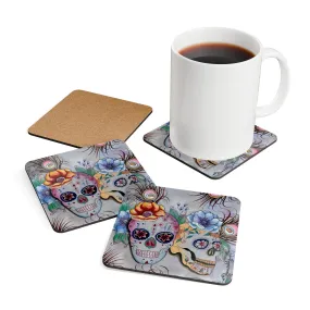 Calaveras de Azúcar Corkwood Coaster Set