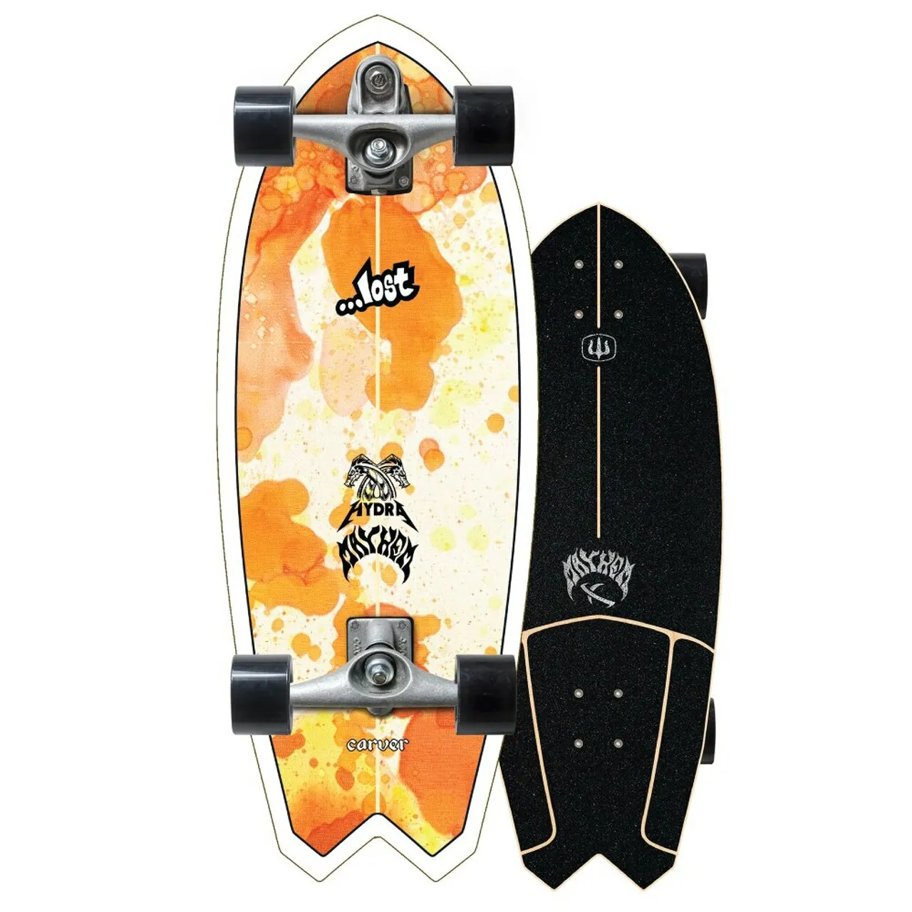 Carver X Lost Hydra 29" Surf Skate Complete - Trucks C7 Raw