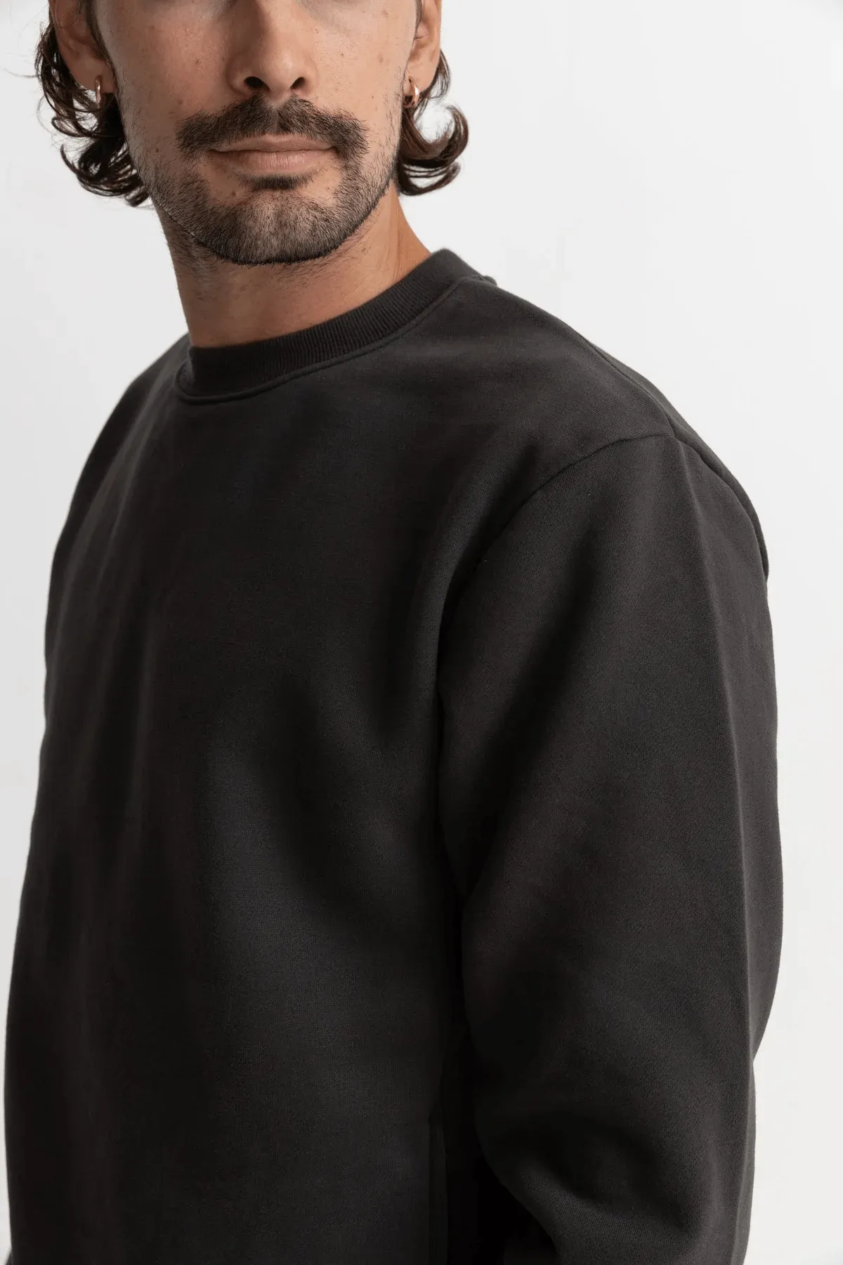 CLASSIC CREW FLEECE SWEAT - VINTAGE BLACK 24FW