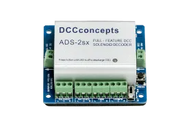 DCC Concepts Accessory Decoder CDU Solenoid Drive SX 2-Way w/Power Off Memory & Protective Case