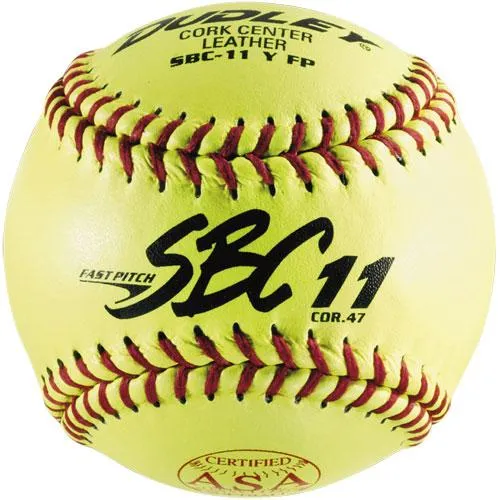 Dudley 11" SBC11 ASA (USA) Cork Fastpitch Softball - One Dozen:  4Y611