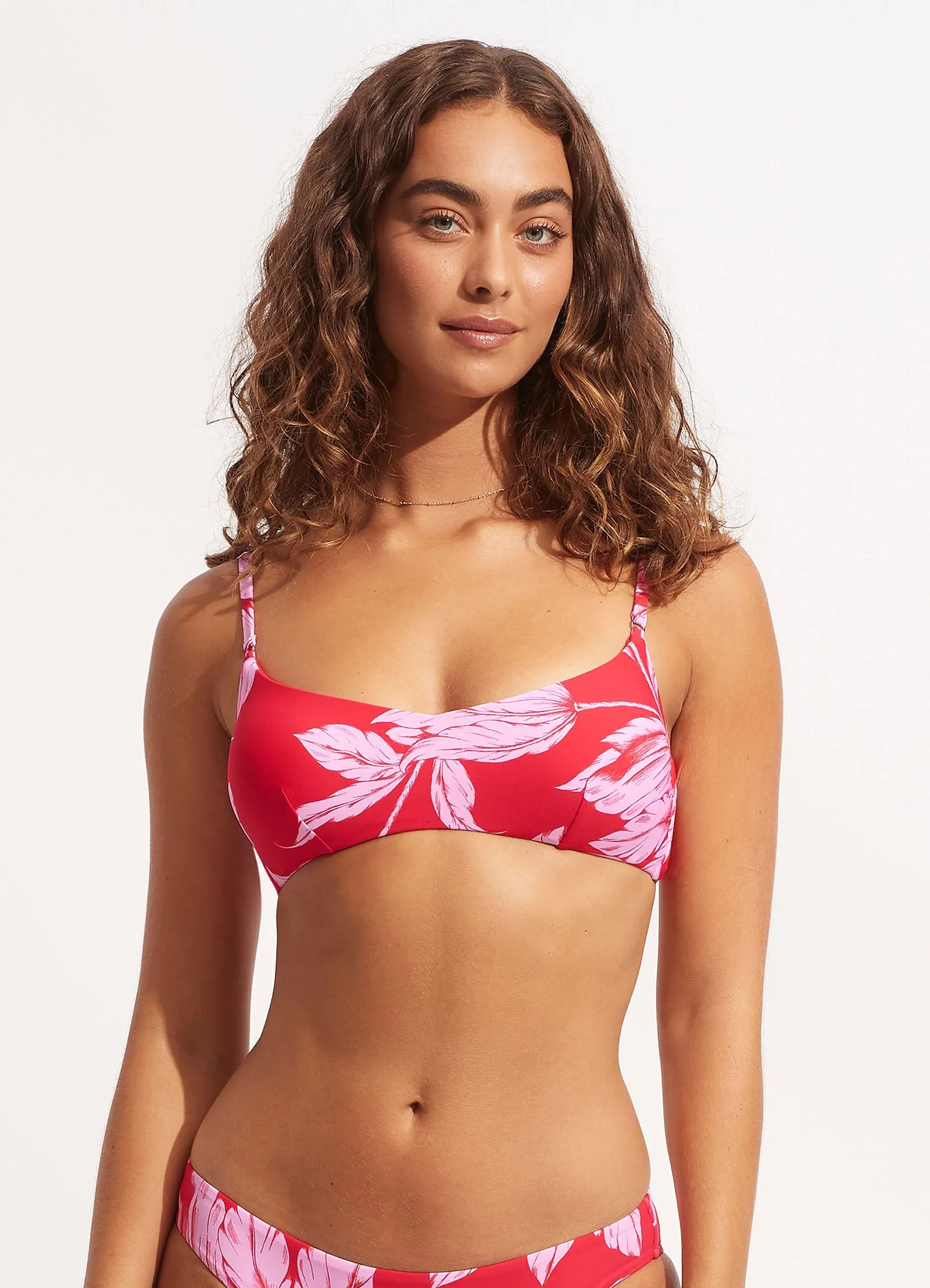 Fleur de Bloom Bralette - Chilli Red