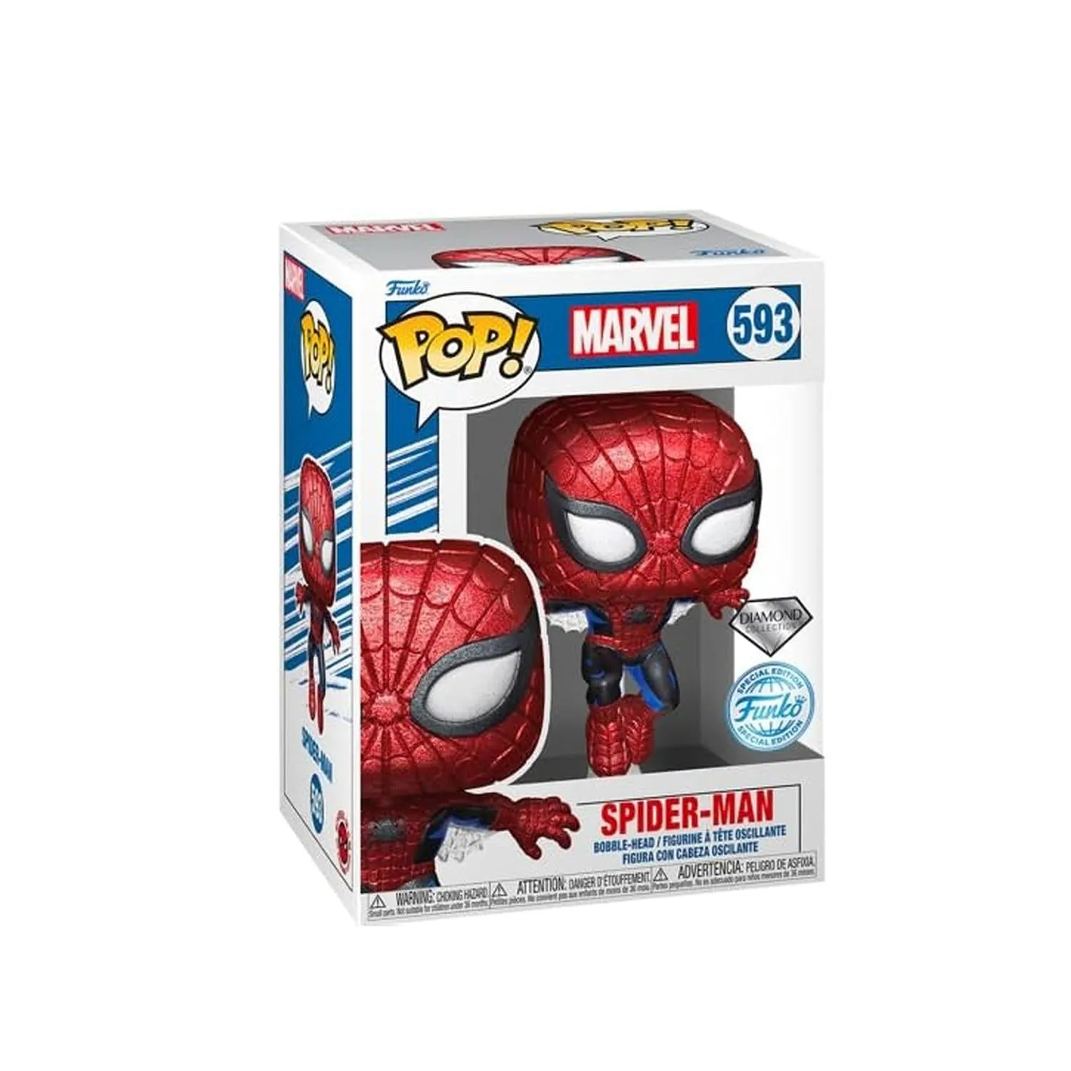 Funko Pop Spider-Man 593 Special Edition Glitter Marvel Comics