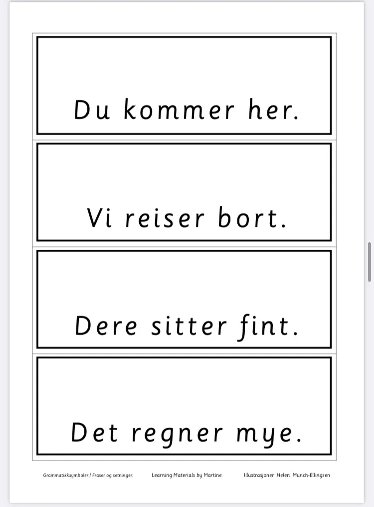 Grammatikksymboler - fraser og setninger