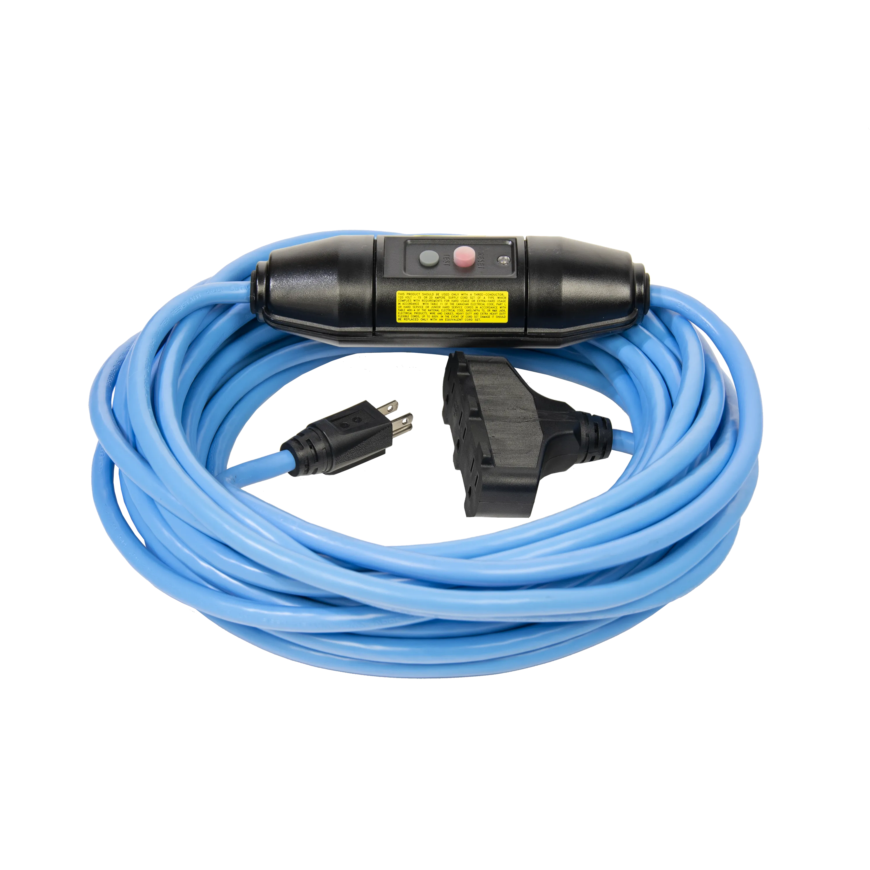 In-Line GFCI Triple Tap Extension Cord