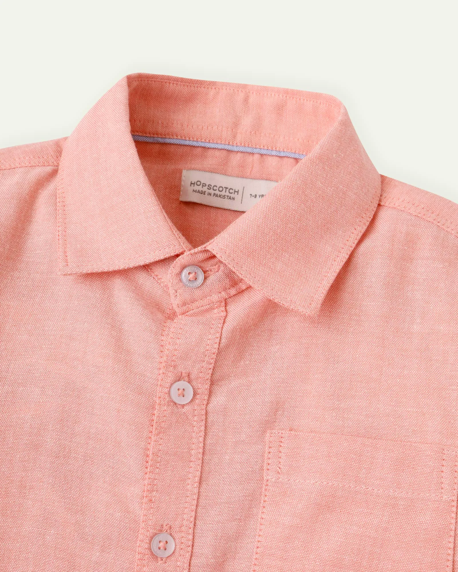 Peach Chambray Shirt