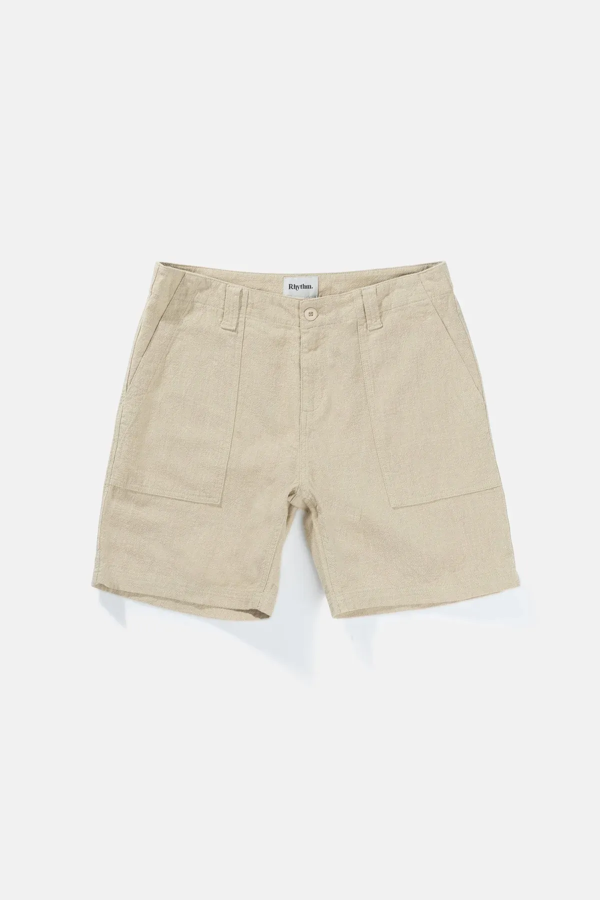 Worn Path Textured Linen Short - Sand