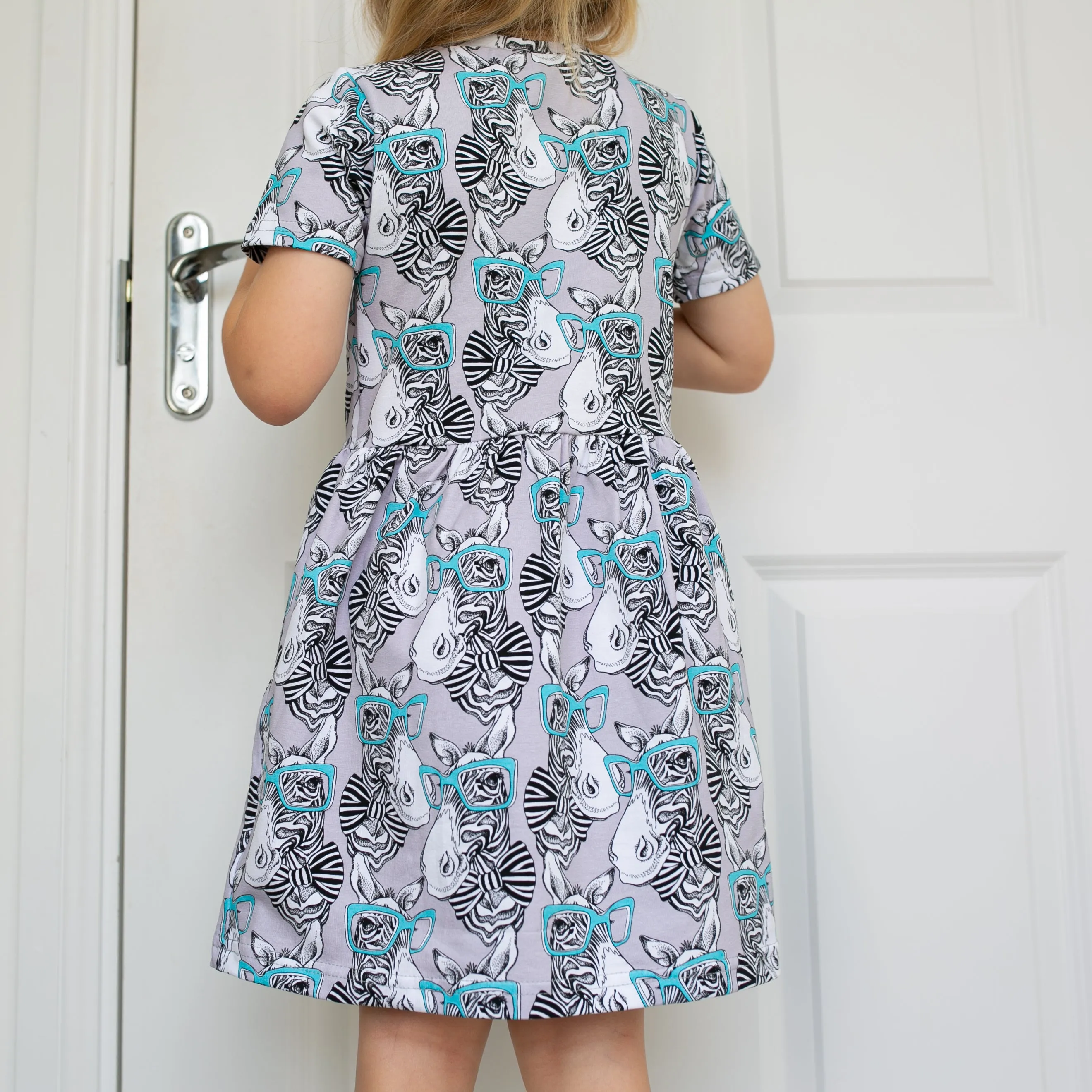 Zebra Blue spec print Dress